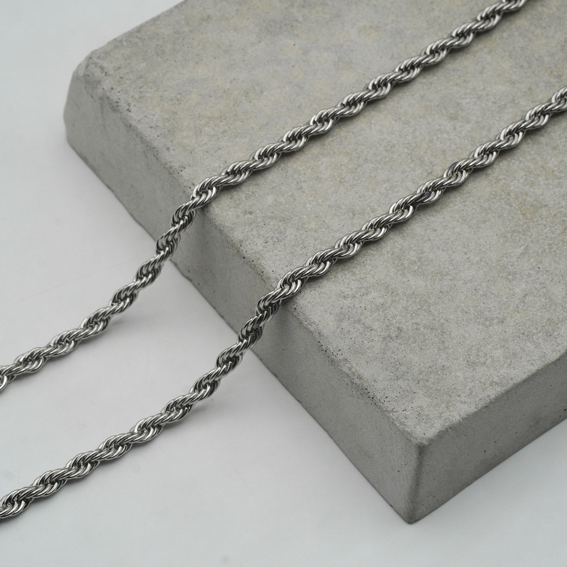 Rope Chain 4mm (Silver) - Biraaj