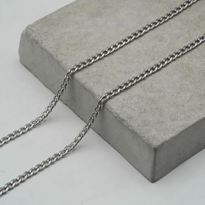Cubin Link Chain 3mm (Silver) - Biraaj