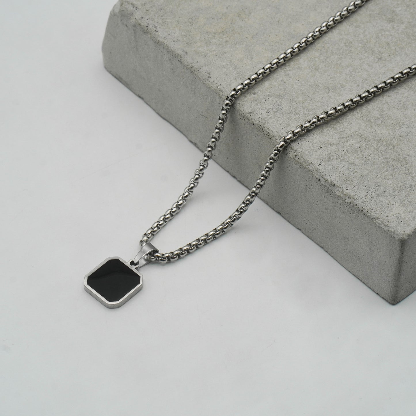 Square Onyx Pendant - Biraaj