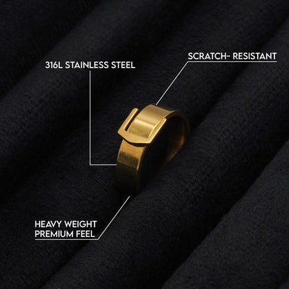 Modern Belt Ring (Gold) - Biraaj