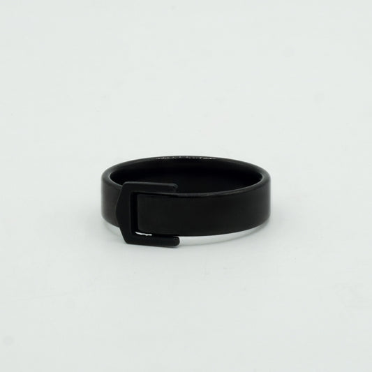 Modern Belt Ring (Black) - Biraaj