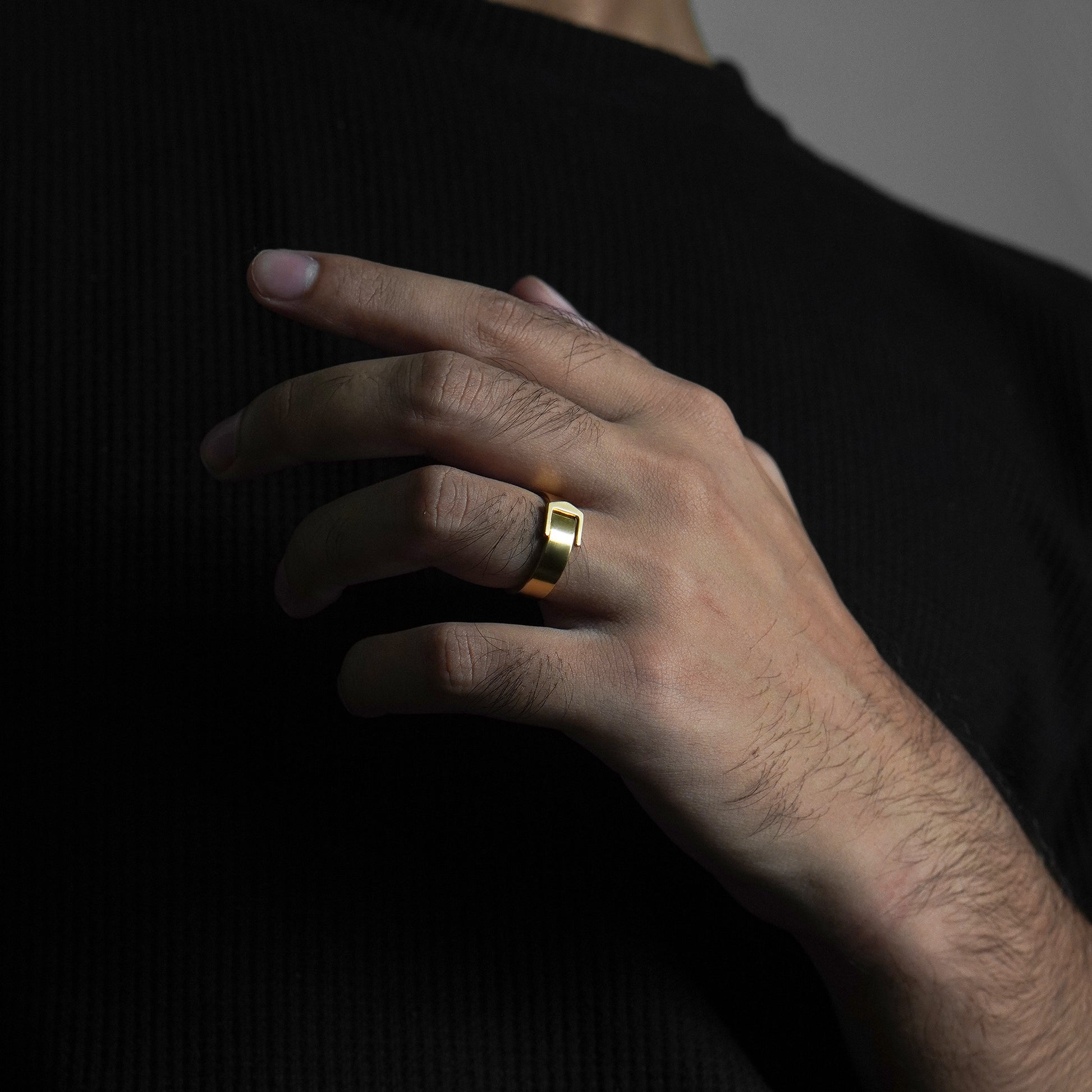 Modern Belt Ring (Gold) - Biraaj