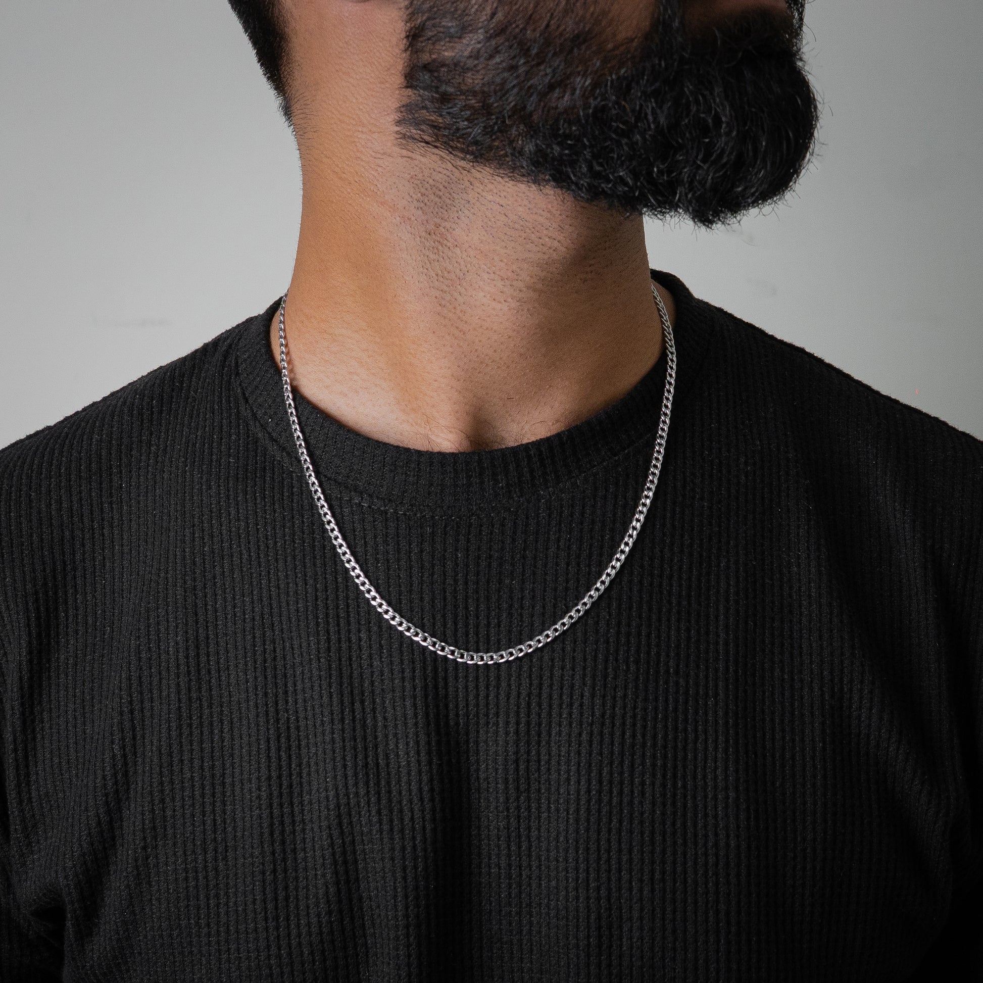 Cubin Link Chain 3mm (Silver) - Biraaj