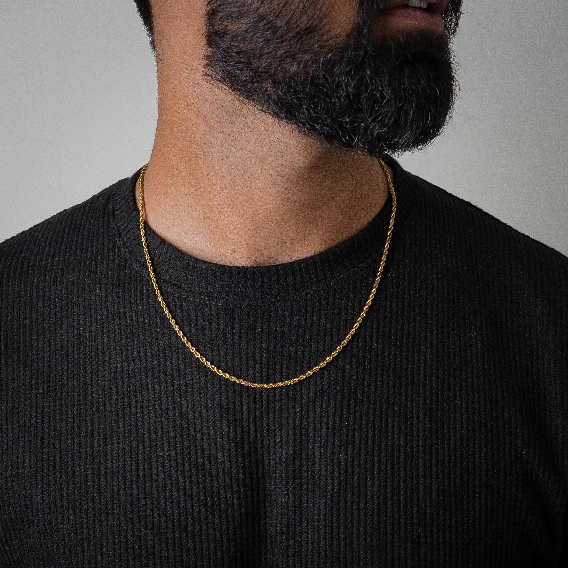 Rope Chain 3mm (Gold) - Biraaj