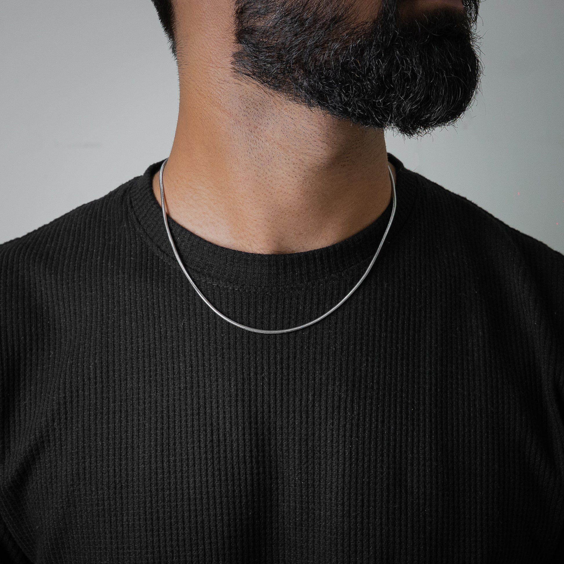 Round Snake Chain (Silver) - Biraaj