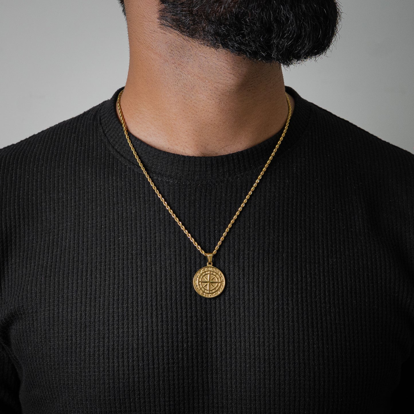 Compass Pendant (Gold) - Biraaj