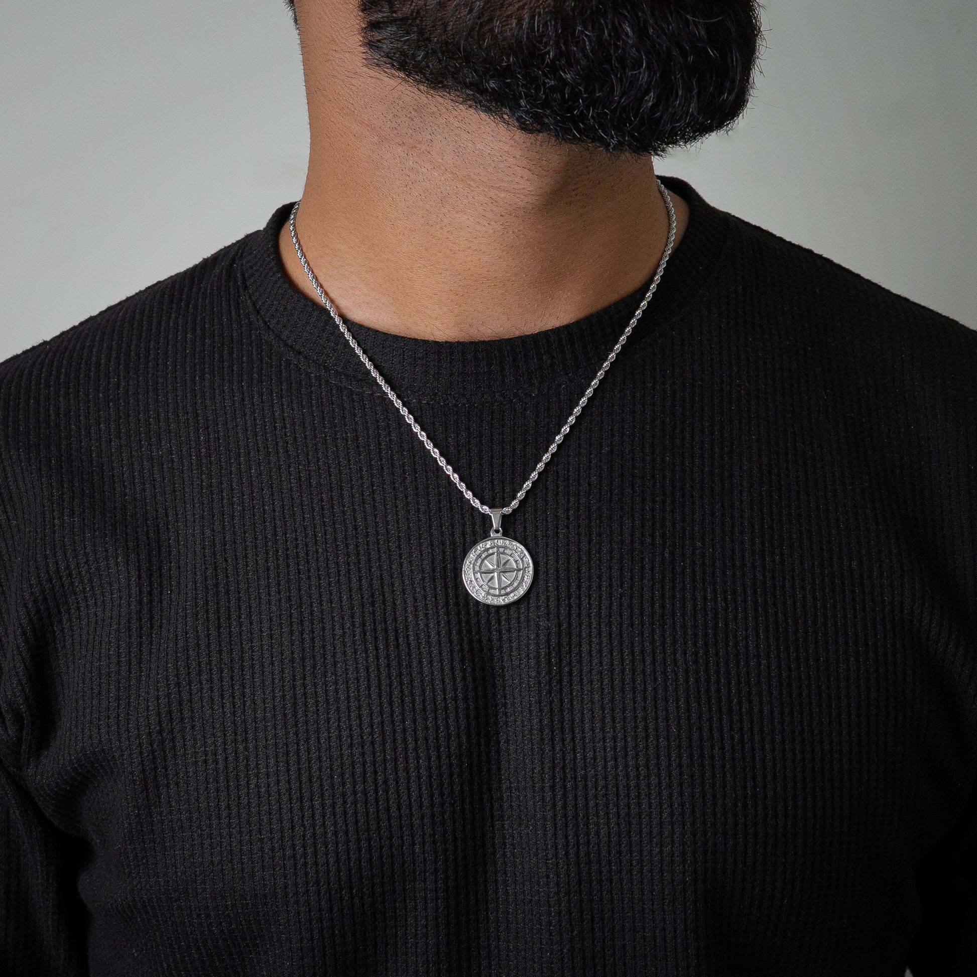 Compass Pendant (Silver) - Biraaj
