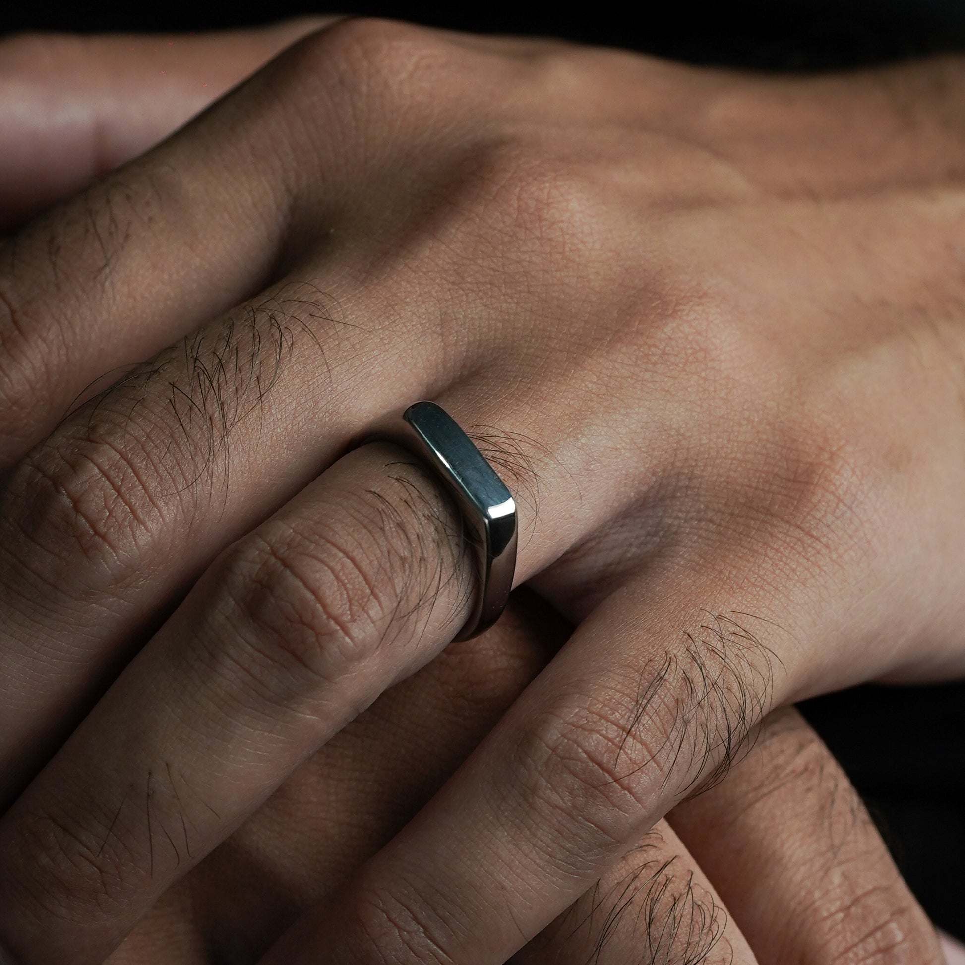 Signet Ring 4mm (Silver) - Biraaj