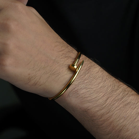 Nail Armlet Bracelet (Gold) - Biraaj