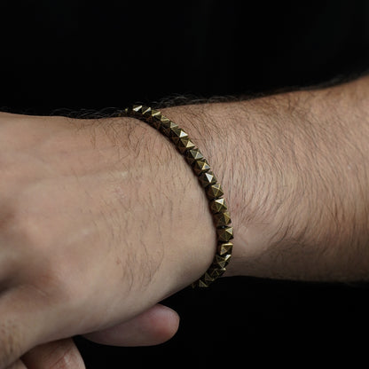 Pyramid Stud Bracelet (Bronze) - Biraaj