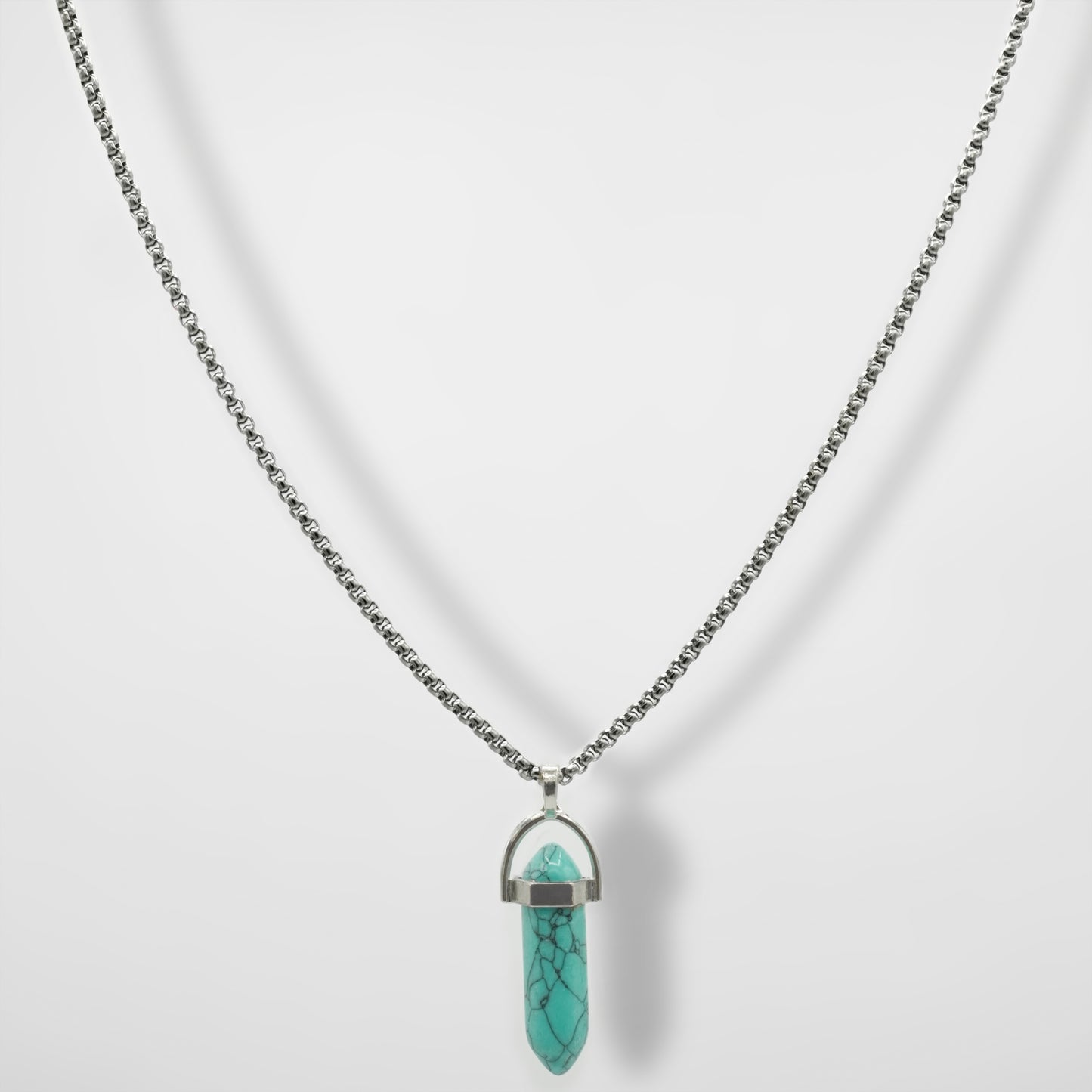 Turquoise Crystal Stone Pendant - Biraaj
