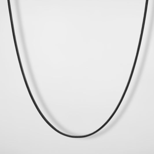 Round Snake Chain (Black) - Biraaj