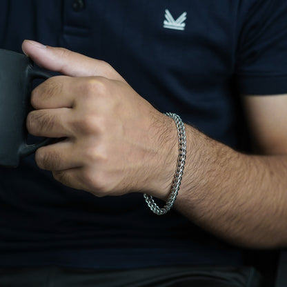 Foxtail 5mm Bracelet (Silver) - Biraaj