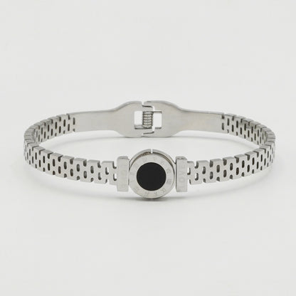 Black Onyx Bangle (Silver) - Biraaj