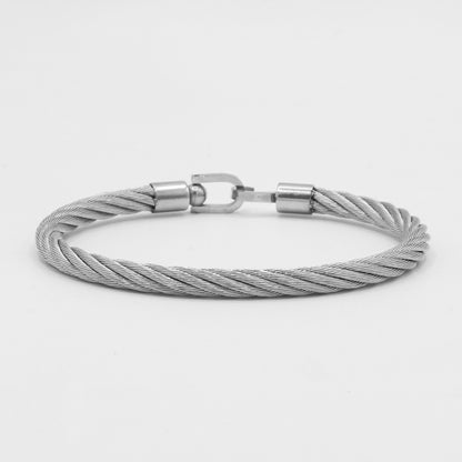 Twisted Cuff Bangle (Black) - Biraaj