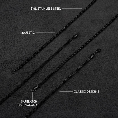 Wheat Chain 4mm (Black) - Biraaj