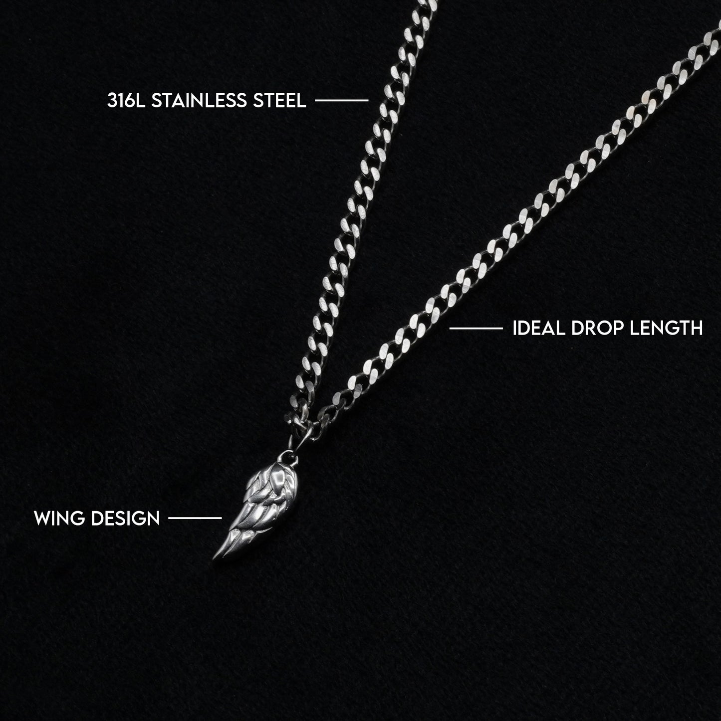 Wing Pendant (Silver) - Biraaj