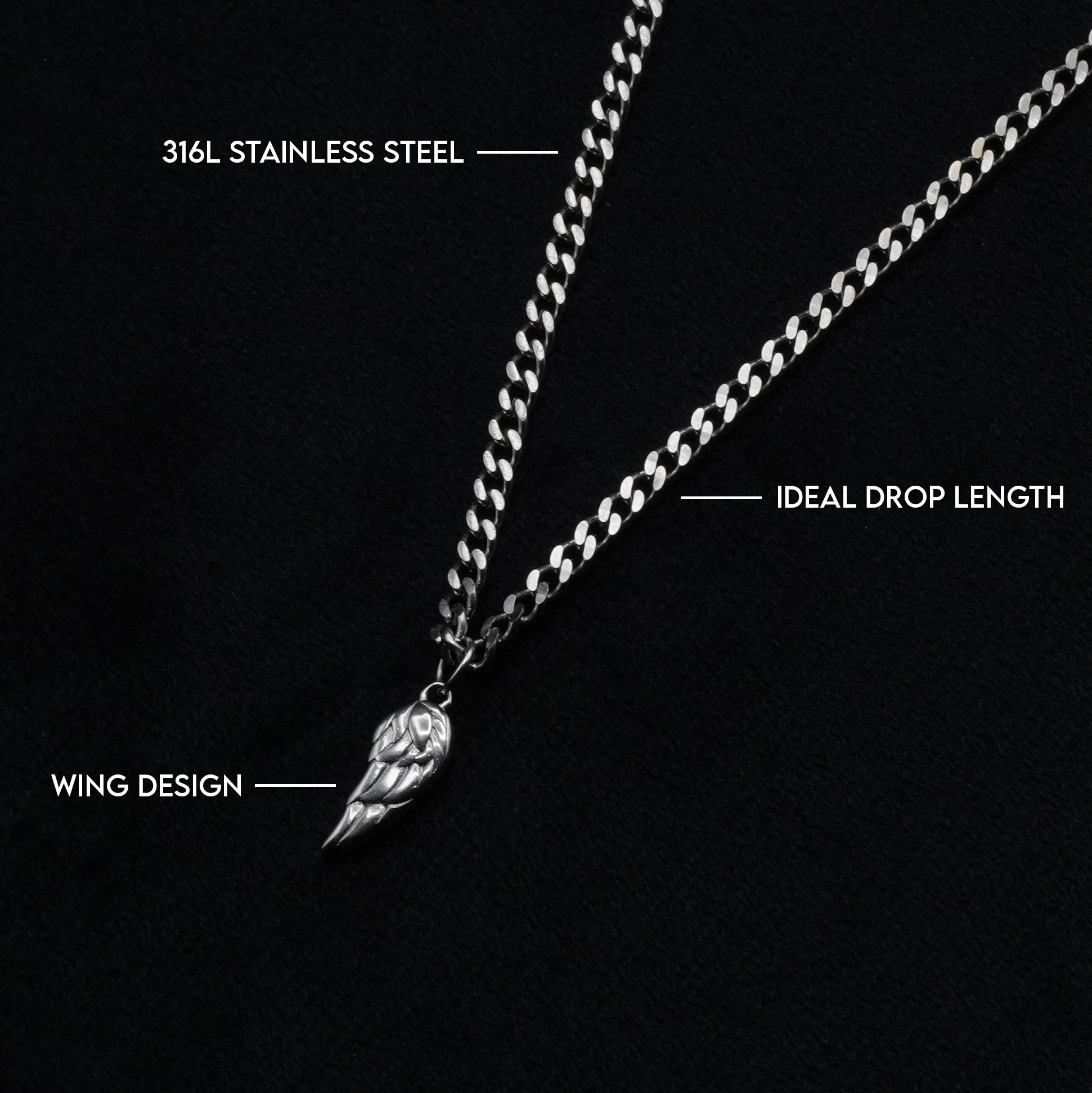 Wing Pendant (Silver) - Biraaj