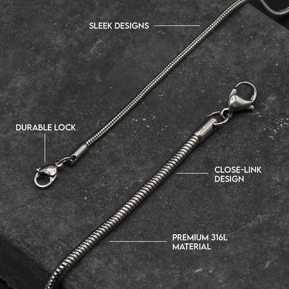 Round Snake Chain (3mm) - Biraaj