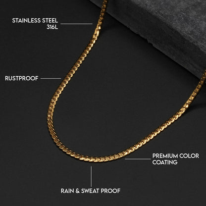 Miami Cubin Link Chain 2mm (Gold) - Biraaj