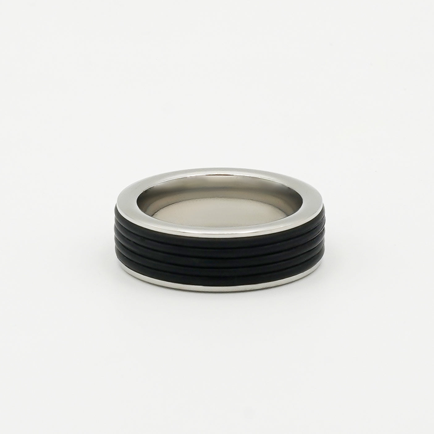 Dual-Tone Grooved Band Ring - Biraaj