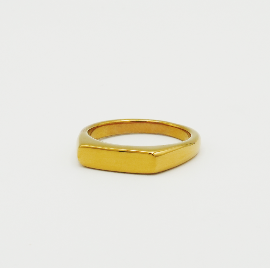Signet Ring 4mm (Gold) - Biraaj